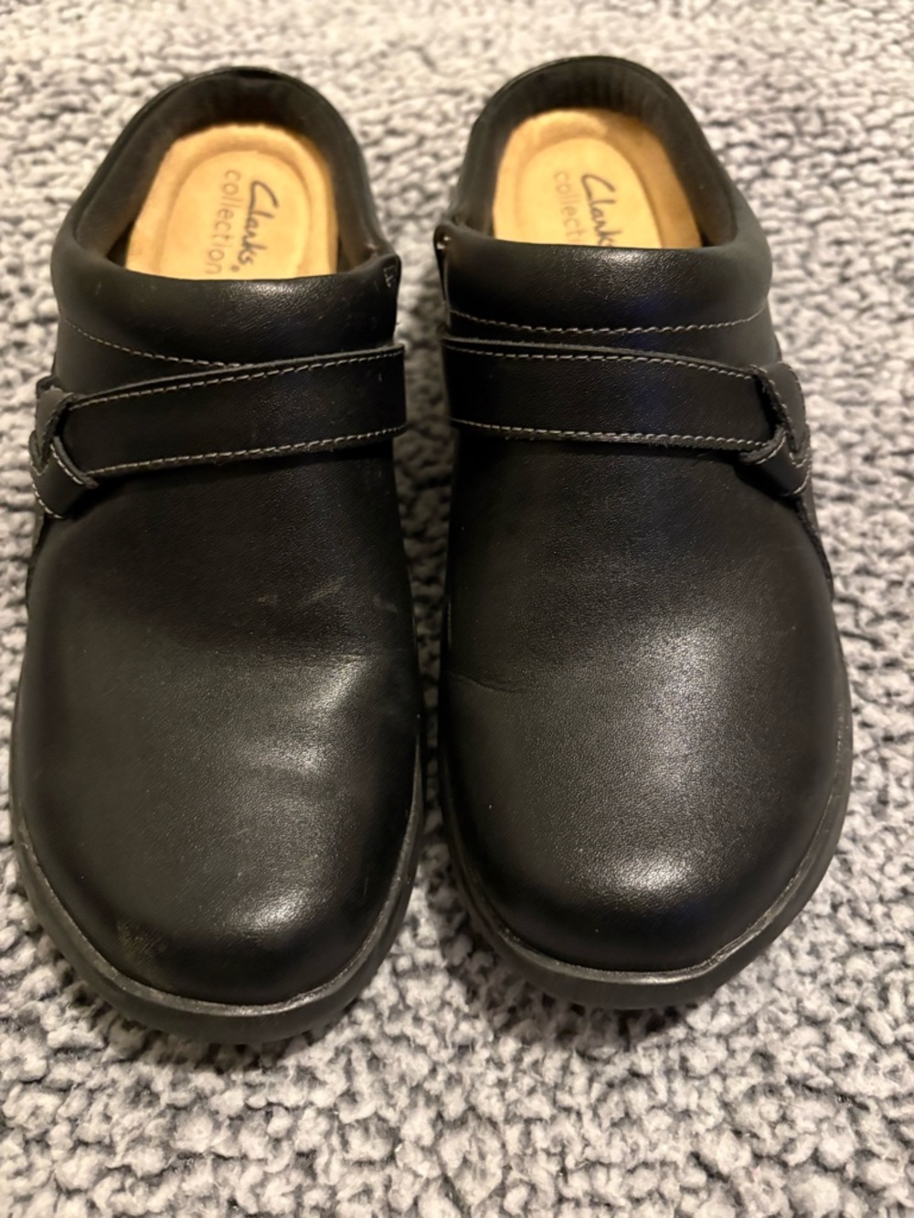 Clarks Black Women's Slip-On Comfort Flats